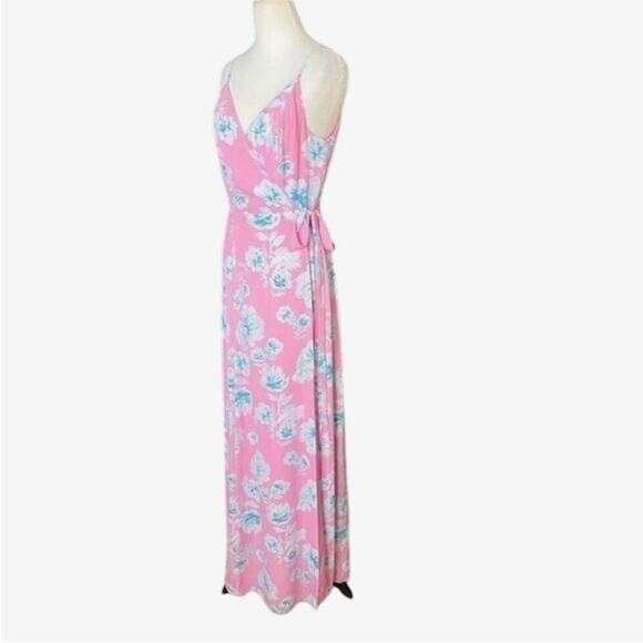 NWOT WAYF Angelina Floral Wrap Maxi Pink Dress - Sz Small - Picture 6 of 10
